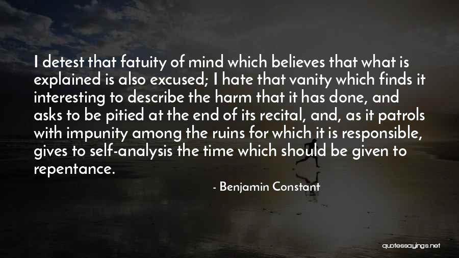 Self Describe Quotes By Benjamin Constant