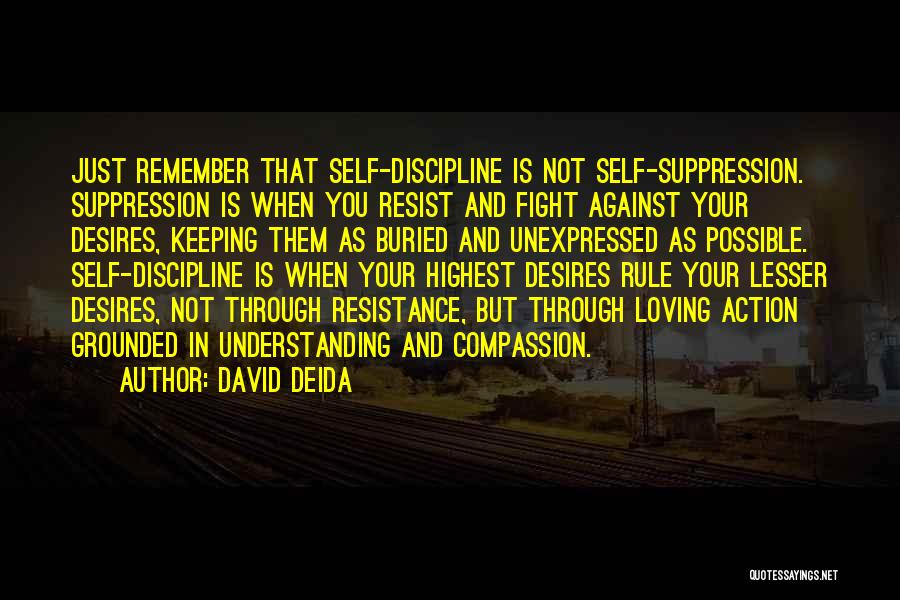 Self Discipline Quotes By David Deida