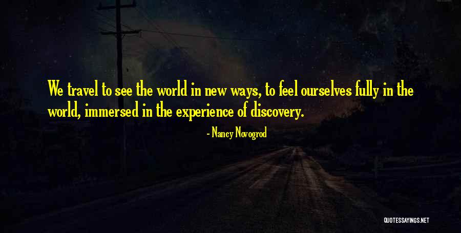 Self Discovery And Travel Quotes By Nancy Novogrod