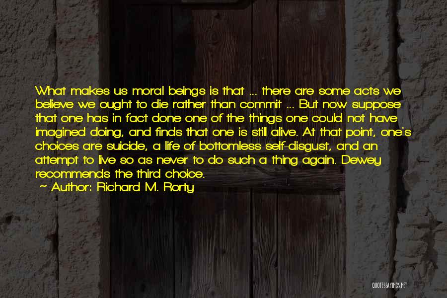 Self Disgust Quotes By Richard M. Rorty