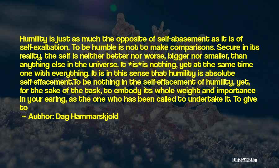 Self Effacement Quotes By Dag Hammarskjold