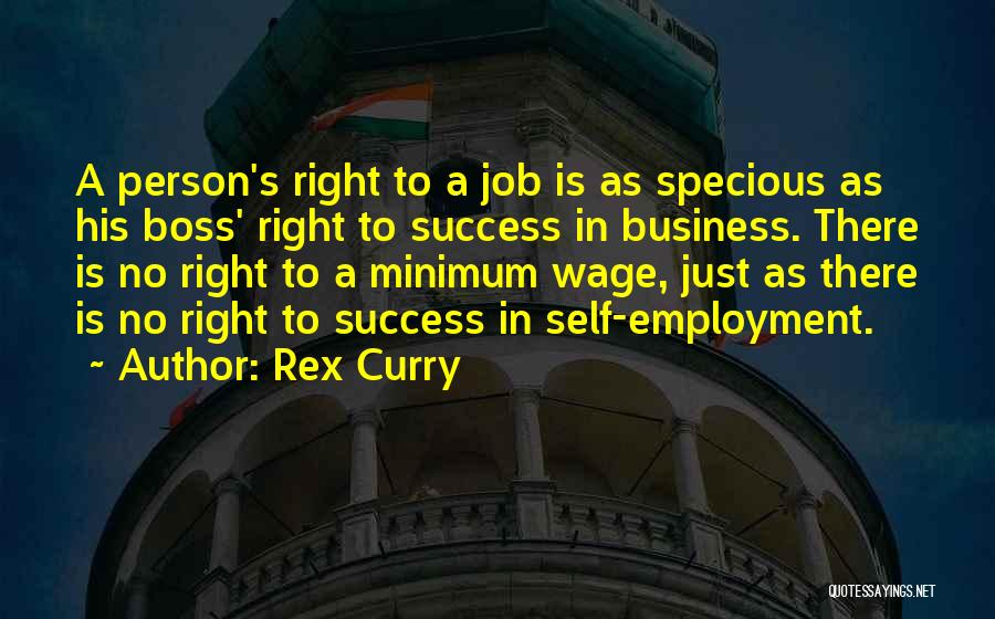 Self Employment Quotes By Rex Curry