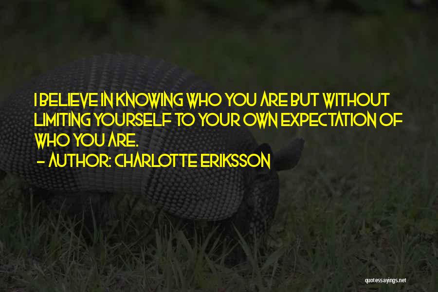 Self Expectation Quotes By Charlotte Eriksson