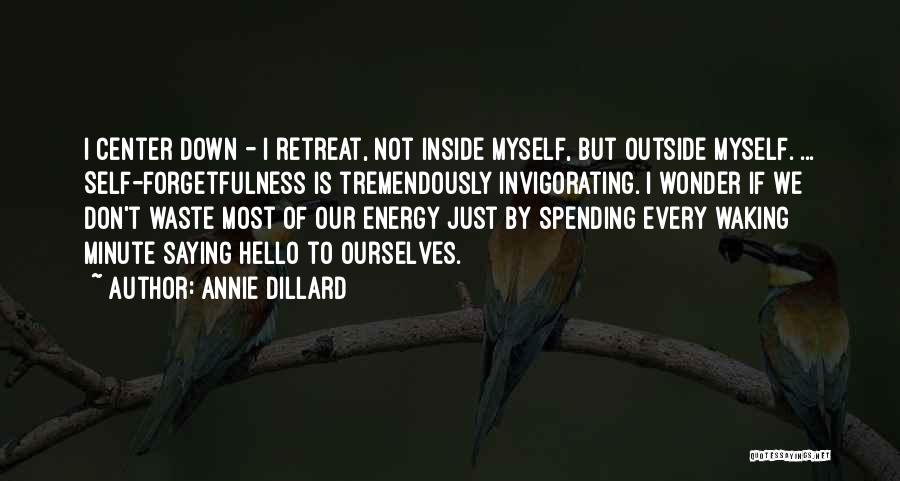 Self Forgetfulness Quotes By Annie Dillard