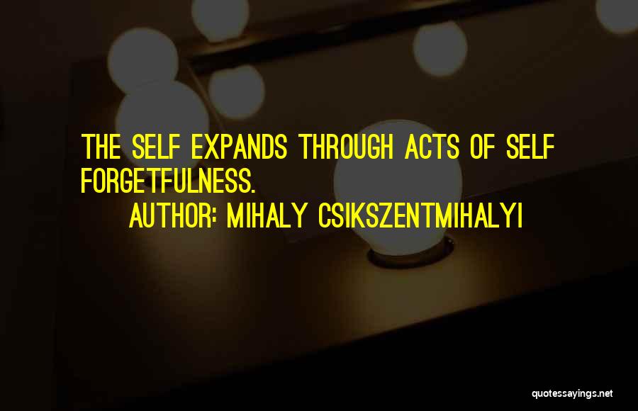 Self Forgetfulness Quotes By Mihaly Csikszentmihalyi