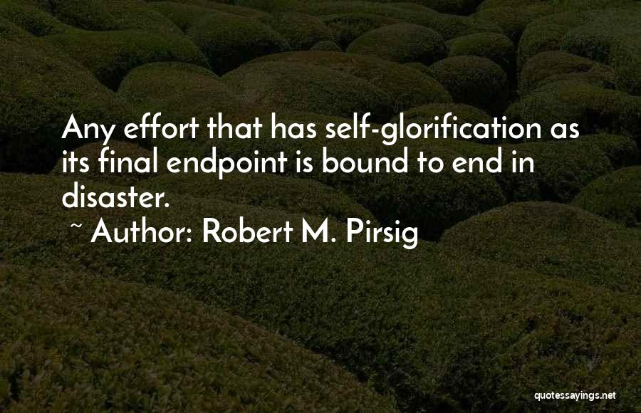 Self Glorification Quotes By Robert M. Pirsig