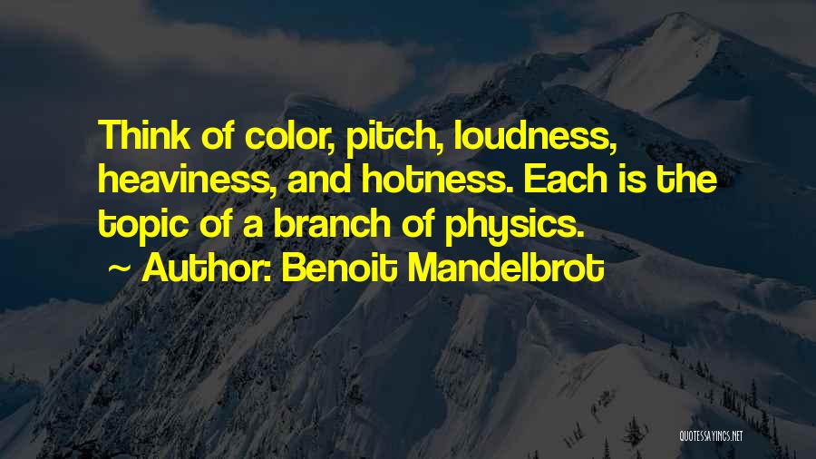 Self Hotness Quotes By Benoit Mandelbrot