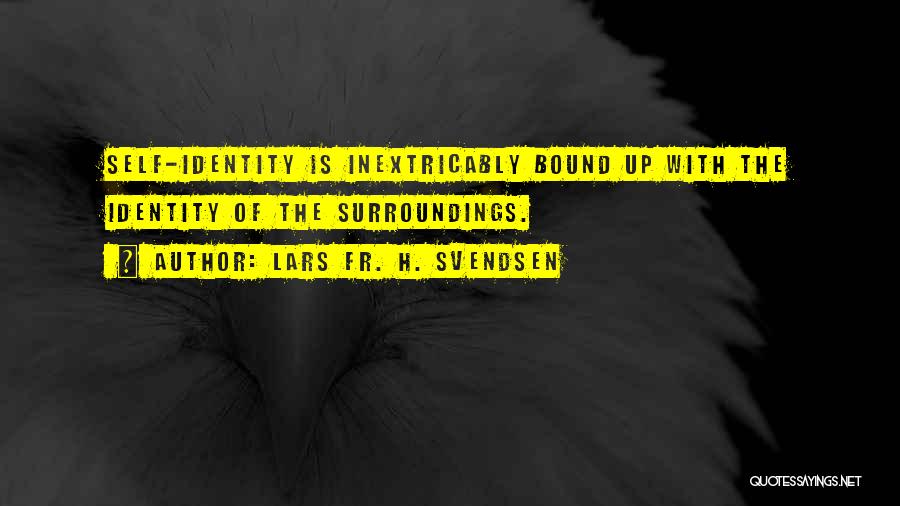 Self Identity Quotes By Lars Fr. H. Svendsen