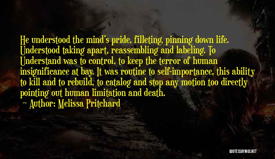 Self Importance Quotes By Melissa Pritchard