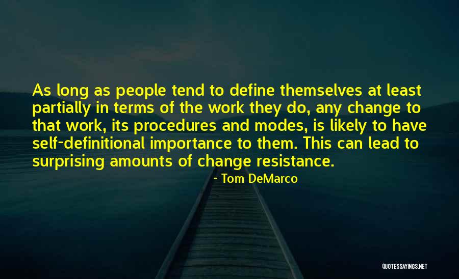 Self Importance Quotes By Tom DeMarco