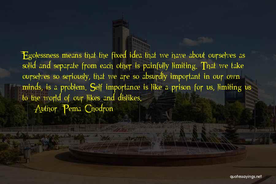 Self-imposed Prison Quotes By Pema Chodron