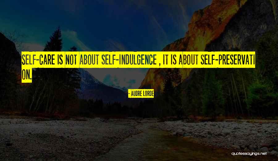 Self Indulgence Quotes By Audre Lorde