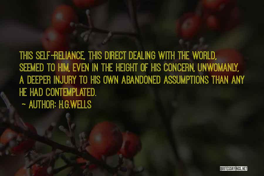 Self Injury Quotes By H.G.Wells