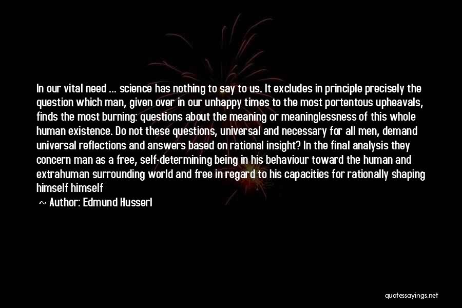 Self Insight Quotes By Edmund Husserl