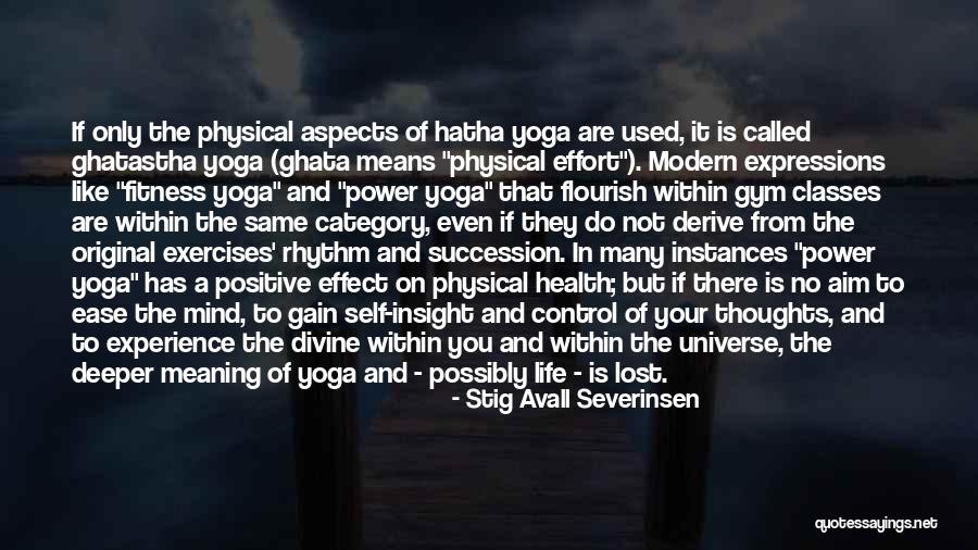 Self Insight Quotes By Stig Avall Severinsen