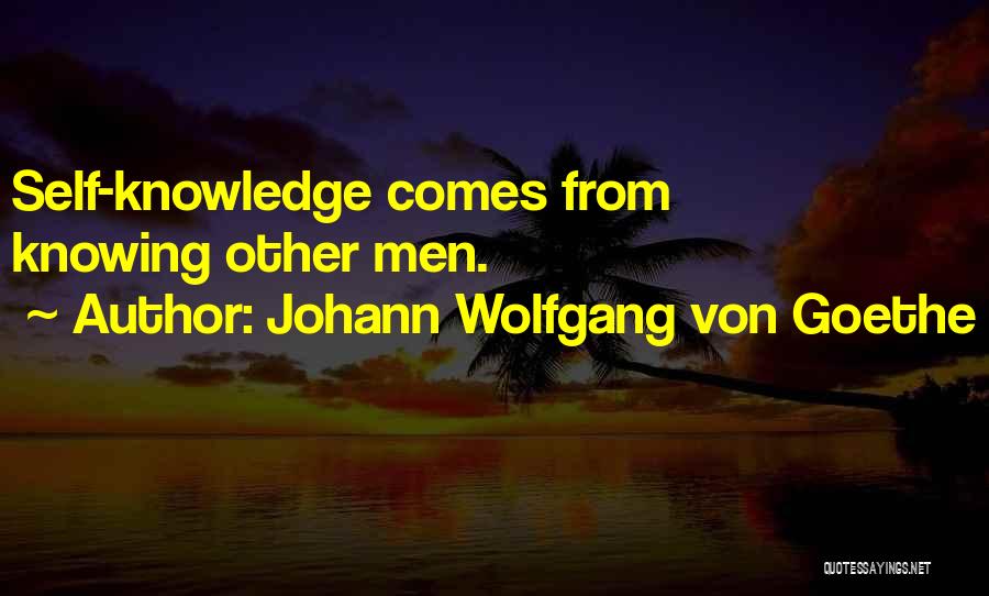 Self Knowing Quotes By Johann Wolfgang Von Goethe