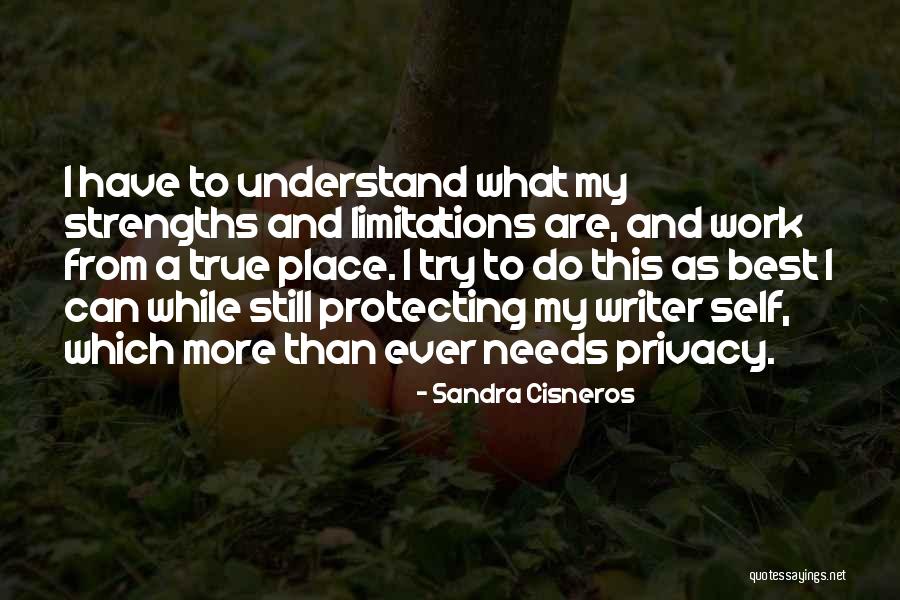 Self Limitations Quotes By Sandra Cisneros