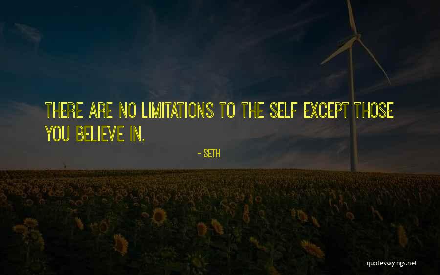 Self Limitations Quotes By Seth