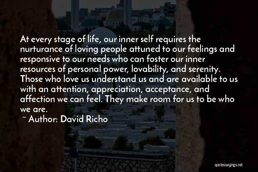 Self Love And Acceptance Quotes By David Richo
