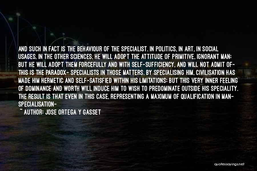 Self Made Man Quotes By Jose Ortega Y Gasset
