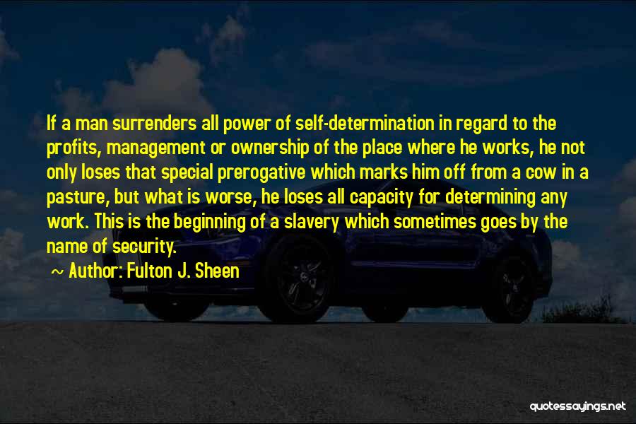 Self Management Quotes By Fulton J. Sheen