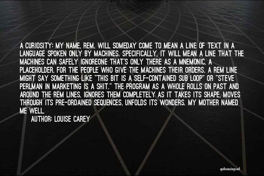 Self Marketing Quotes By Louise Carey