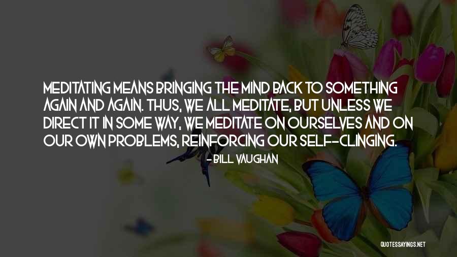 Self Meditation Quotes By Bill Vaughan