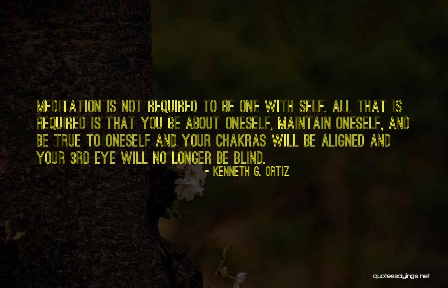 Self Meditation Quotes By Kenneth G. Ortiz