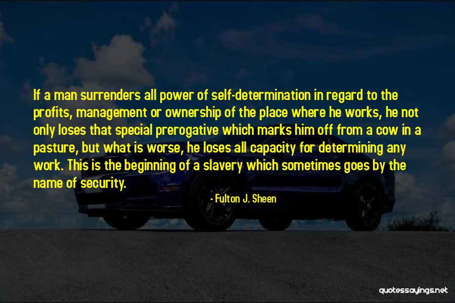 Self Ownership Quotes By Fulton J. Sheen