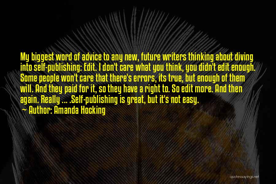 Self Paid Quotes By Amanda Hocking