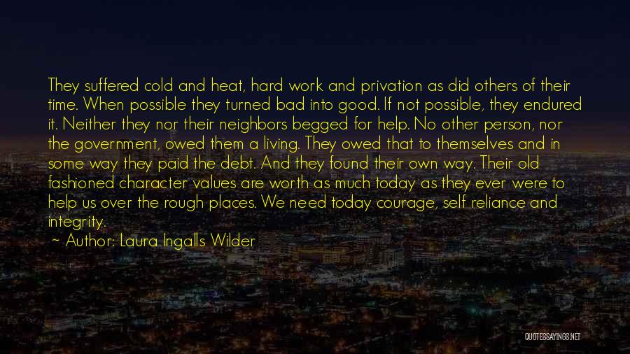 Self Paid Quotes By Laura Ingalls Wilder