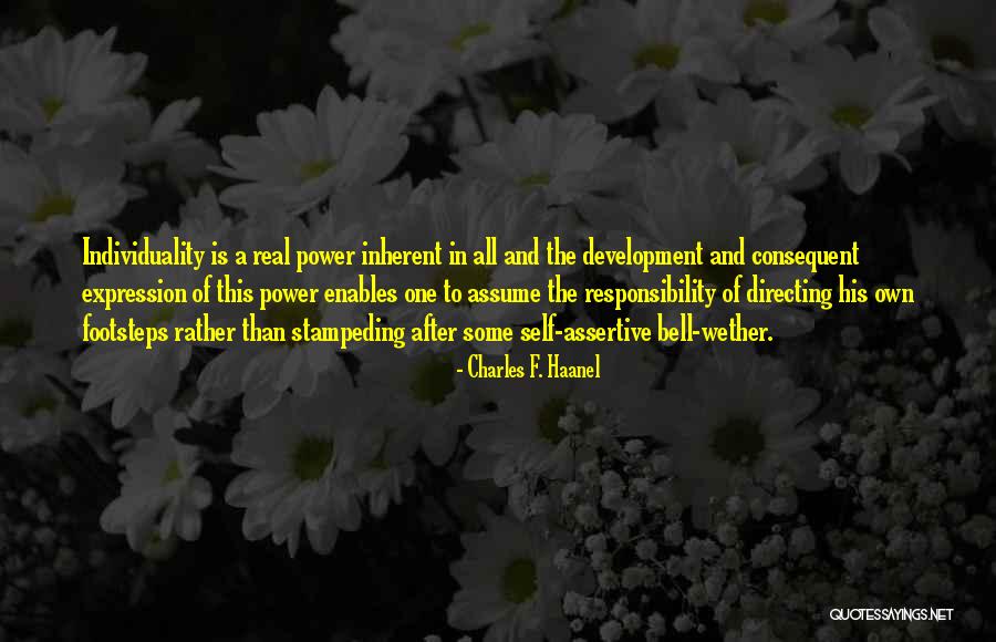 Self Power Quotes By Charles F. Haanel