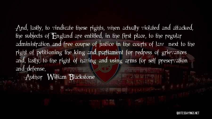 Self Preservation Quotes By William Blackstone