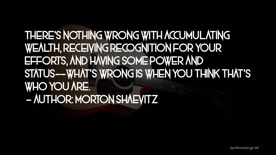 Self Recognition Quotes By Morton Shaevitz