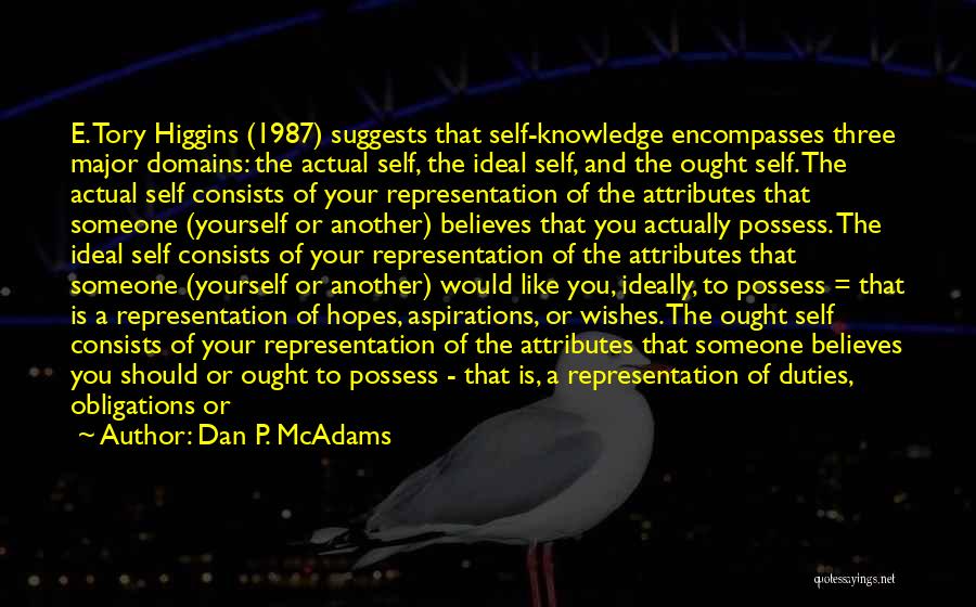 Self Representation Quotes By Dan P. McAdams