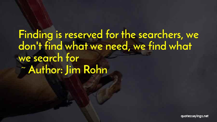 Self Reserved Quotes By Jim Rohn