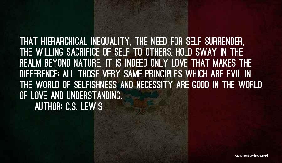 Self Sacrifice For Love Quotes By C.S. Lewis