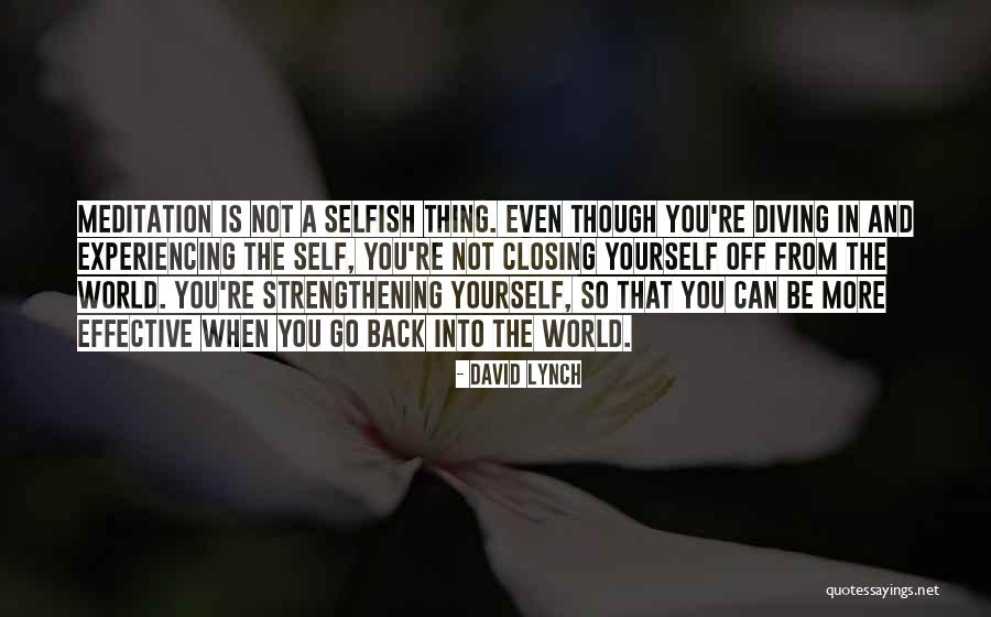 Self Strengthening Quotes By David Lynch Self Strengthening Quotes By David Lynch