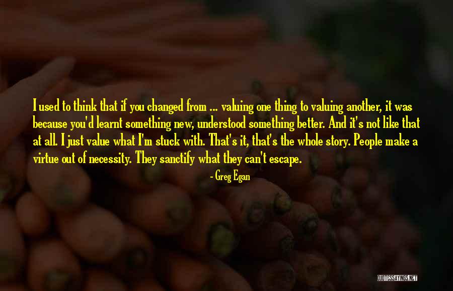 Self Valuing Quotes By Greg Egan