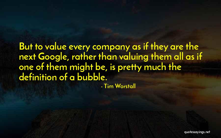 Self Valuing Quotes By Tim Worstall