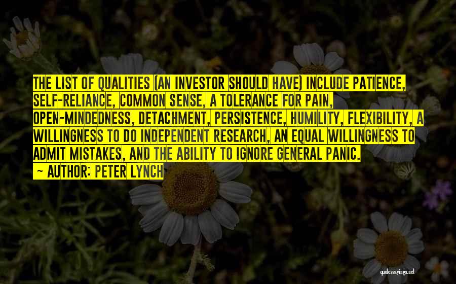 Self Willingness Quotes By Peter Lynch