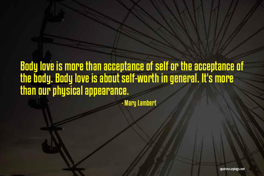 Self Worth And Acceptance Quotes By Mary Lambert