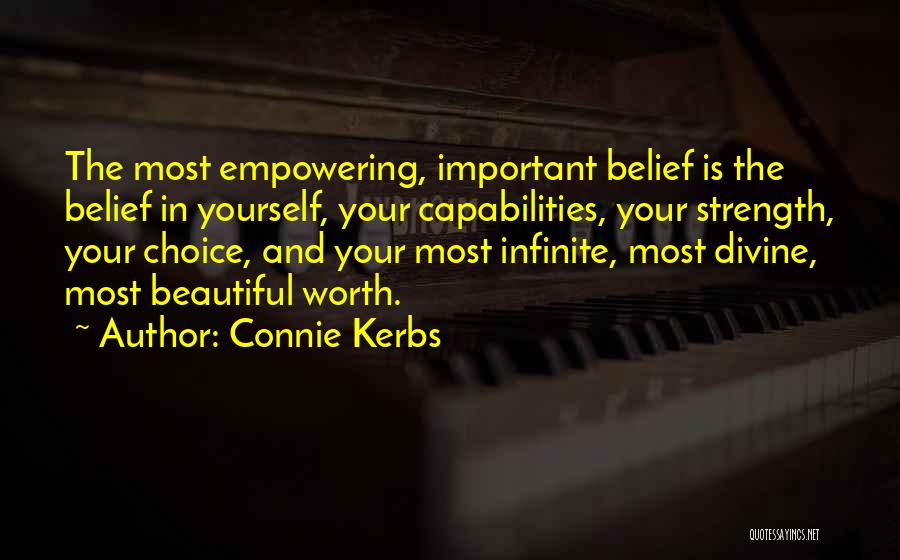 Self Worth And Beauty Quotes By Connie Kerbs