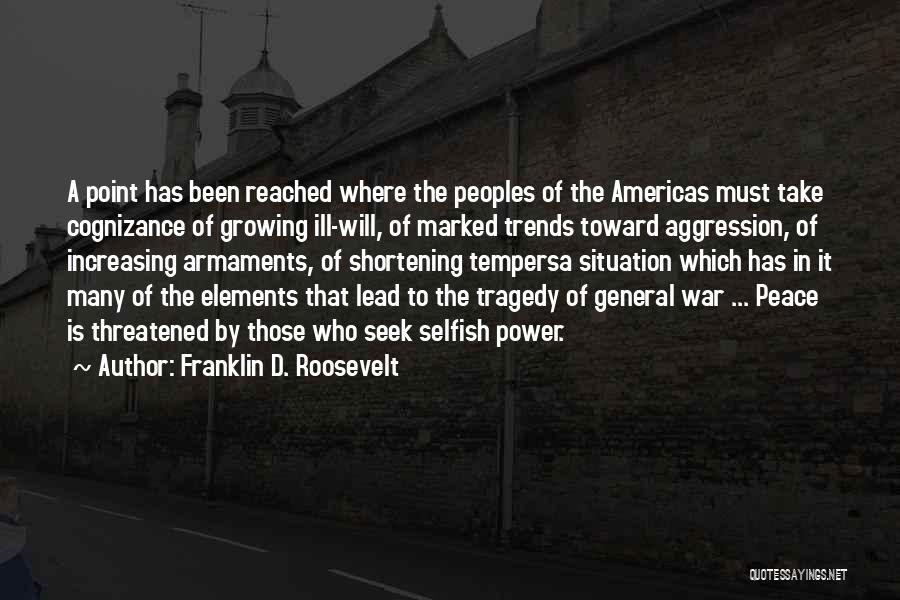 Selfish Power Quotes By Franklin D. Roosevelt