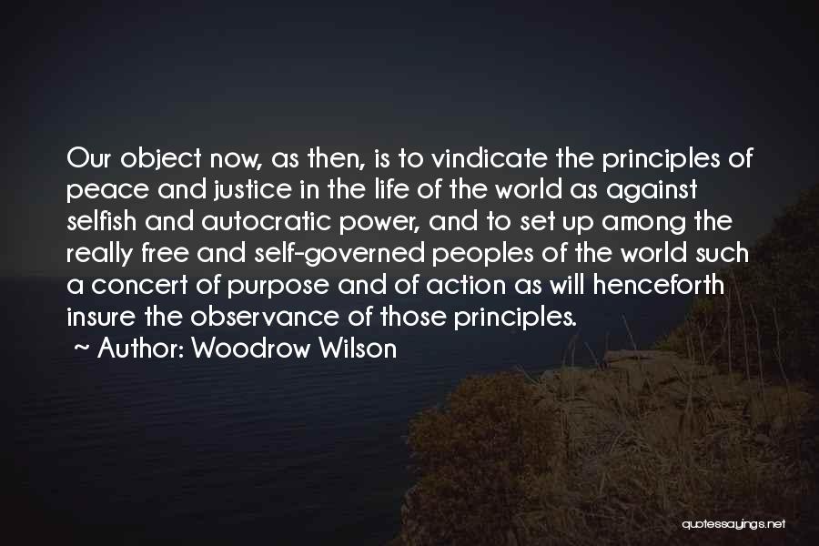 Selfish Power Quotes By Woodrow Wilson