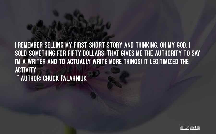 Selling Yourself Short Quotes By Chuck Palahniuk