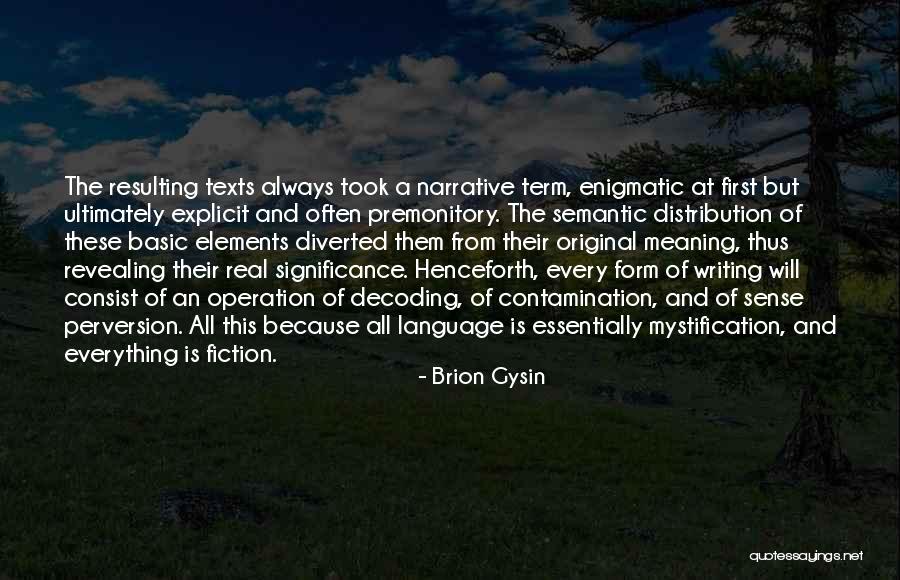 Semantic Quotes By Brion Gysin