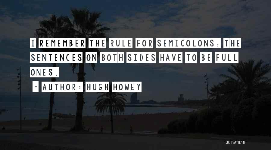 Semicolons In Quotes By Hugh Howey