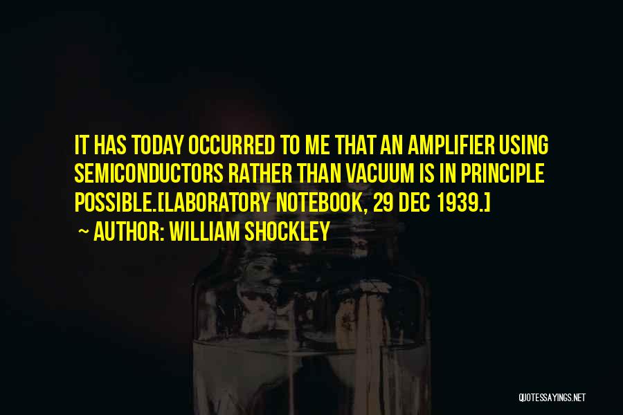 Semiconductors Quotes By William Shockley