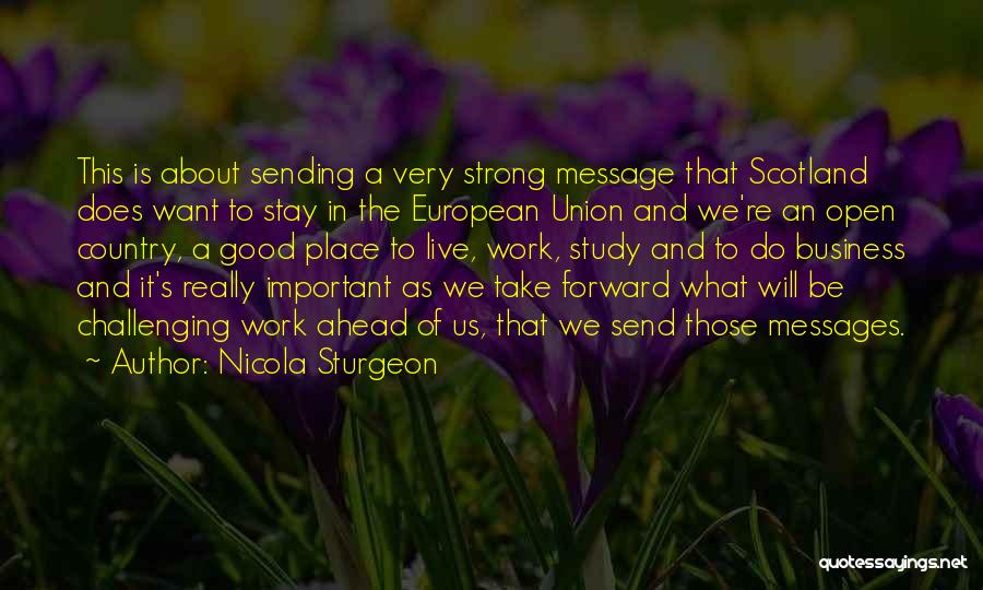 Sending A Message Quotes By Nicola Sturgeon
